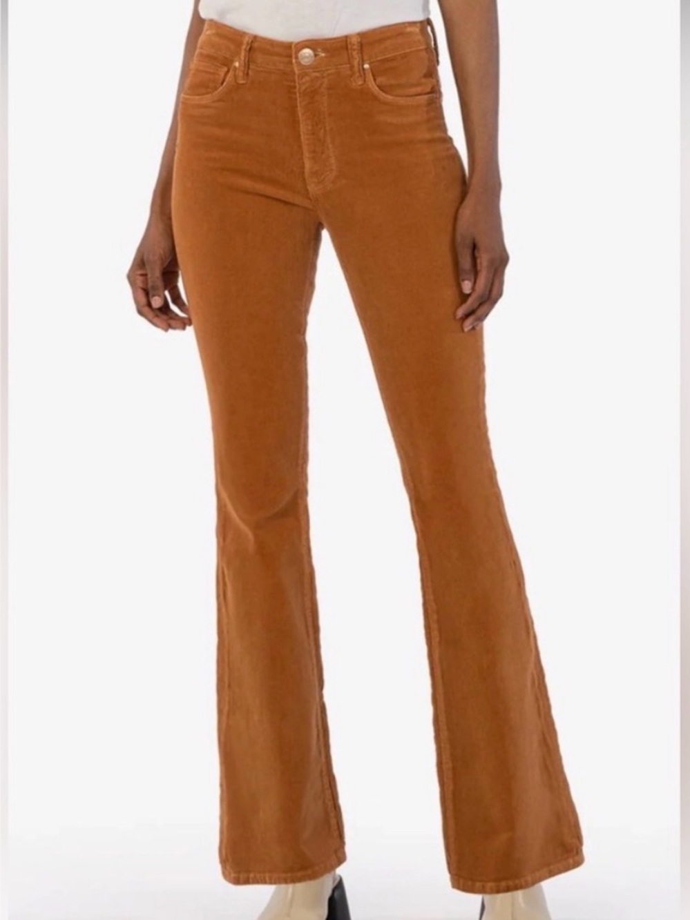 Kut from the Kloth Annan Fab Ab High Rise Flare Corduroy Pants